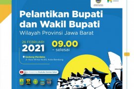 Lima pasangan kepala daerah terpilih di Jabar dilantik di Bandung Jumat