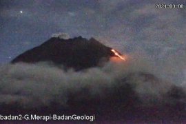 Gunung Merapi meluncurkan awan panas guguran sejauh 1,3 km