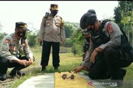 Gegana Polda jabar musnahkan granat temuan warga di Tasikmalaya