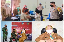 Dinkes Tapteng lakukan vaksinasi kepada TNI-Polri