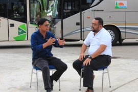 Pengemudi bus keluhkan kelangkaan solar di Jalan Lintas Sumatera