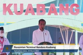President Jokowi inaugurates Kuabang Airport's passenger terminal