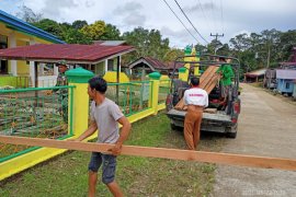Pembangunan  tempat Wudhu Mesjid Al-Mubarak terus dikebut