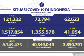 Kasus terkonfirmasi COVID-19 di Indonesia bertambah 6.142, sembuh 7.248 orang