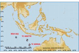 Jambi berpotensi terjadi hujan disertai kilat  dan angin kencang