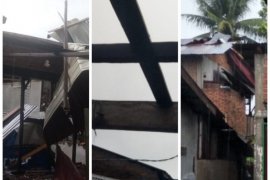Angin puting beliung melanda Kecamatan Sawit Seberang Langkat, sembilan rumah rusak