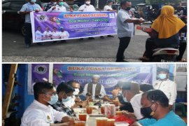 PWI Sibolga-Tapteng buka puasa bersama dan bagi-bagi takjil dan masker gratis