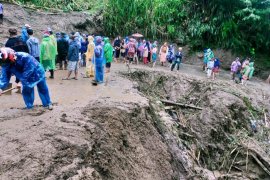 Banjir bandang hantam ladang dan kebun warga di Nagari Bukik Batabuah, Agam