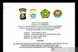 Pemkot Palembang akhirnya memutuskan larang Shalat Id di masjid secara menyeluruh