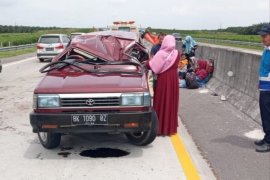 Kecelakaan tunggal terjadi di jalan Tol Medan-Tebing Tinggi
