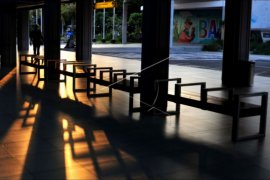 Suasana hari terakhir larangan mudik di Bandara Ngurah Rai