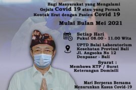 Mei, Bali gratiskan biaya swab PCR bagi masyarakat bergejala COVID-19