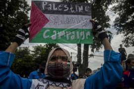 Aksi buruh dukung Palestina di Bandung Page 1 Small