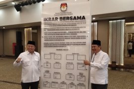 Hanya para Cawagub hadiri ikrar PSU Pilkada Kalsel damai
