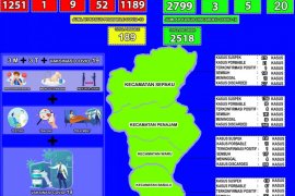 Semua kecamatan di Kabupaten PPU sudah zona hijau COVID-19