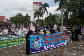 DPRD Sumsel nyatakan satu suara dengan ratusan pendukung kemerdekaan Palestina
