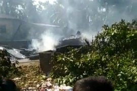 Rumah warga Hinai Kiri Secanggang Langkat terbakar