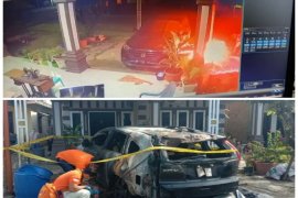 Mobil anggota DPRD Tapteng dibakar, pelaku terekam CCTV