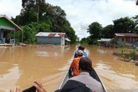 Ratusan rumah warga di Sembakung, Nunukan terendam banjir kiriman dari Malaysia