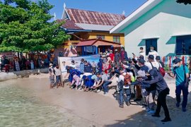 Puluhan tukik penyu hijau dilepasliarkan di Pulau Barang Caddi Makassar
