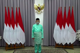 Penampakan Wapres Ma'ruf Amin pakai baju adat Melayu saat Hari Kesaktian Pancasila