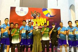 Pingkong City kalahkan Dukong dalam laga kejuaraan voli piala Gubernur Babel