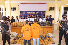 Polres Gayo Lues gagalkan penyeludupan 195 kilogram paket ganja