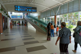 Saat PPKM darurat Bandara SSK II Pekanbaru sepi