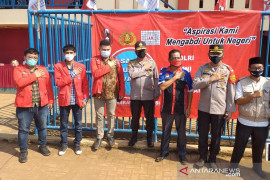 Kolaborasi vaksin GMNI-Polri tembus seribu dosis per hari