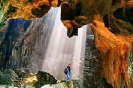 Catching rainbow over Meratus Mountains