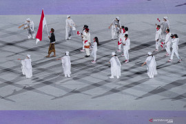 Olimpiade Tokyo: Kontingen Indonesia tampil gagah di upacara pembukaan