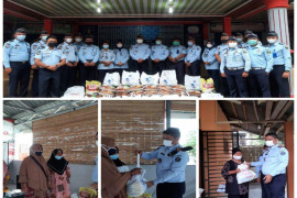 Lapas Sibolga bagikan 25 paket sembako kepada warga terdampak pandemi