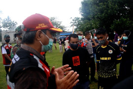 Satgas hentikan turnamen sepak bola Ternate