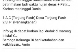 Dua warga Labura tewas tersambar petir