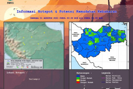 BMKG: Peta hotspot dan potensi kemudahan kebakaran