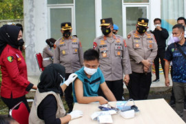 Polda Sumsel fasilitasi vaksinasi puluhan atlet difabel