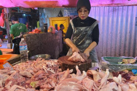 Harga ayam potong di Palembang bergerak turun Rp26.000/Kg