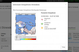 Gempa bumi 4,7 magnitudo landa Ransiki Manokwari Selatan