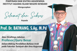 Wakil Rektor II IAIN Kendari, Dr Batmang Raih Gelar Profesor