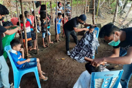 CCI lakukan pangkas rambut gratis meriahkan HUT RI di Ambon, begini penjelasannya