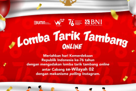 BNI Wilayah 02 Area Sumbar Riau Kepri rayakan kemerdekaan RI, selengarakanlomba tarik tambang online