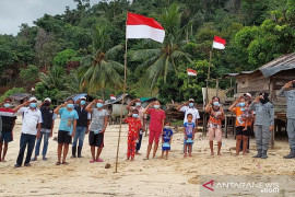 SPKKL Bakamla gelar upacara di perbatasan NKRI