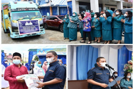 Ketua TP PKK Tapteng lepas bantuan sembako untuk nakes dan guru MDA