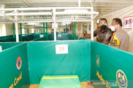 KM Bukit Raya mulai digunakan sebagai  tempat isolasi di Medan