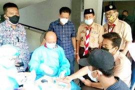 Persiapan PTM, ratusan anggota pramuka Kota Mojokerto divaksin