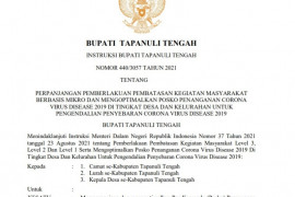 Bupati Tapteng keluarkan instruksi perpanjangan PPKM Mikro