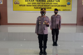 Kapolres Sangihe pimpin serah terima dua Kasat dan tiga Kapolsek