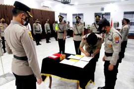 Kapolres Barut pimpin sertijab dua kapolsek