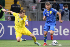 Kualifikasi Piala Dunia, Ukraina ditahan imbang Kazakhstan 2-2