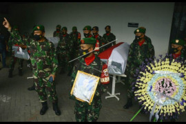 Jenazah anggota TNI korban penyerangan di Papua Barat